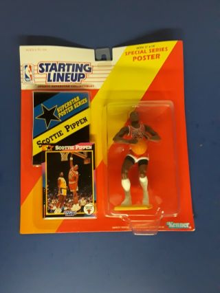 Scottie Pippen Chicago Bulls 1992 Kenner Starting Line Up Figure Poster