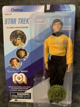 2018 Mego Classic 8 " Figure Star Trek Chekov Limited 6202/10000