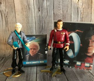 Playmates Star Trek Tos " Kirk And Mccoy " 4.  5 " Action Figures W/accessories