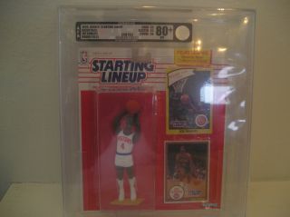 1990 Kenner Slu Nba Detroit Pistons Joe Dumars Rookie Card Afa 80,