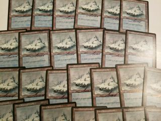 Snow Covered Island X1 Ice Age Ed Signed By Anson Maddocks Magic The Gathering