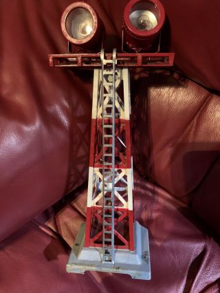 Marx - Dual Search Light Tower Red White Estate Find