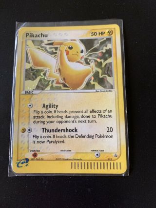 2003 Pokemon 10th Anniversary Pikachu Holo Black Star Promo Card 012