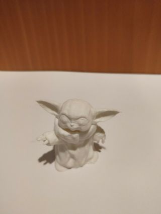 Star Wars The Mandalorian Child Baby Yoda 3d Printed Figure White