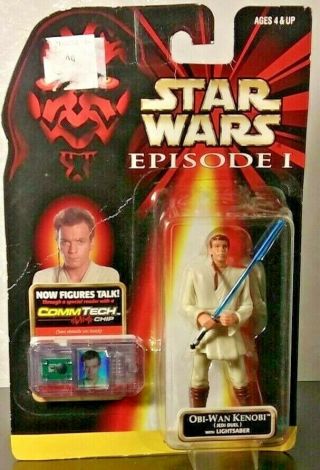 Obi - Wan Kenobi Jedi Duel Action Figure Star Wars Episode I Tpm Hasbro 1998 1