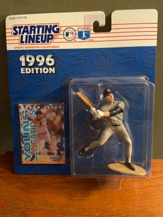 1996 Starting Lineup Rookie Mlb Derek Jeter With Protective Case