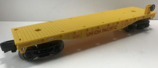 Menards O Gauge Union Pacific Yellow Flatcar No Load From 2015