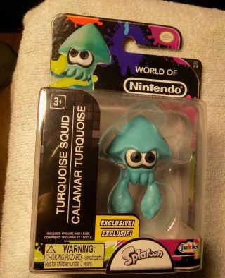 World Of Nintendo Turquoise Squid Splatoon 2.  5 Series 1 - 3 Same Day
