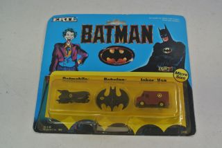 Batman Movie 1989 Ertl Batmobile Batwing Joker Van Micro Die Cast Vehicle