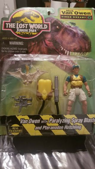 The Lost World Jurassic Park Nick Van Owen W/paralyzing Spray Blaster Kenner