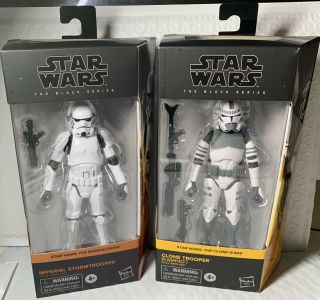 Star Wars Black Series Mandalorian Imperial Stormtrooper & Clone Trooper Kamino