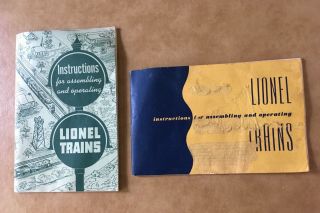 Vtg Lionel Trains Instructions For Assembling And Operating Booklets - - 1951&1952