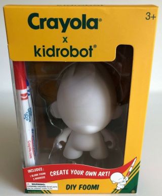 Crayola X Kidrobot Diy Foomi Blank Figure Create Your Own Art Munnyworld
