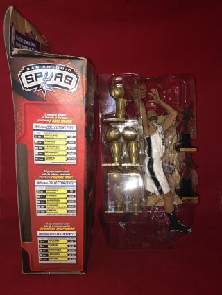 Tim Duncan Mcfarlane Figure Nba 26 Collector Box Set San Antonio Spurs Champions