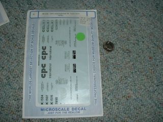 Microscale Decals O Gauge 48 - 339 Cpc International 50 