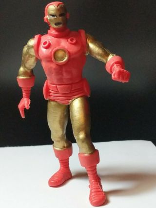 Vtg Marvel Iron Man 3.  5 " Figure Pvc Rubbery Figurine Made By Comics Spain 1987