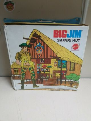 Vintage 1974 Mattel Big Jim Jungle Safari Hut Playset - Rare Htf