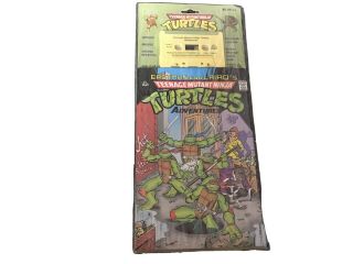 Rare Vintage 1989 Tmnt Teenage Mutant Ninja Turtles Cassette Tape & Comic Book
