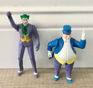 Vintage 1980 " S Kenner Dc Powers Action Figures Joker And Penquin