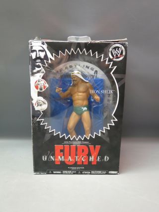 Wwe Jakks Pacific Fury Unmatched Iron Sheik Rare Platinum Ed.  No.  8 Figure Niob