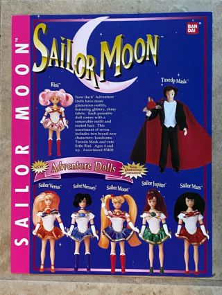 Bandai 1996 Toy Fair - Sailor Moon 6” Dolls Toy Line Release Promo Flyer