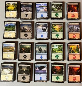Mtg - Shards Of Alara Basic Land Set X4 Each Art - 80 Magic Cards