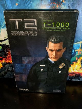 Mib Terminator 2 Judgment Day T - 1000 Collectible Figure 1:6 Scale Sideshow
