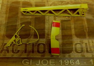 1964 Vintage Gi Joe Joezeta: Yellow Helicopter Rear Tail / Rudder / Parts