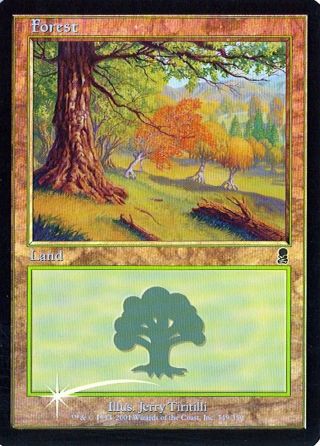 Mtg - Odyssey - Forest 349 - Foil - Various Conditions
