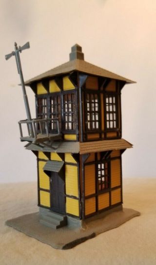 Vintage Pola Ho Assembled Old Time Switching Tower W/antique Windows All Around