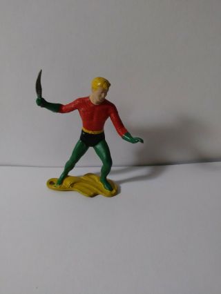 Vintage 3 Inch Aquaman Figure - 1966 Ideal Justice League Playset - Rare