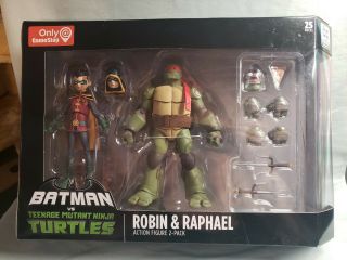 Gamestop Tmnt Vs Batman Exclusive Robin & Raphael Ninja Turtle Figure Set