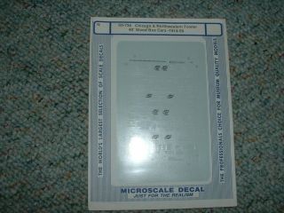Microscale N Decals 60 - 735 Chicago Northwestern Fowler 40 
