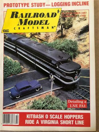Railroad Model Craftsman October 1987 Yosemite Valley Incline & Log Car Plans