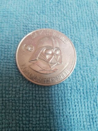 Vintage Star Wars Kenner Potf 1985 Darth Vader Coin - Lord Of The Sith