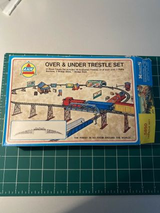 Vintage Ahm 29/31 Piece Over & Under Trestle Set Ho Scale 5850 Train Ramp Bridge