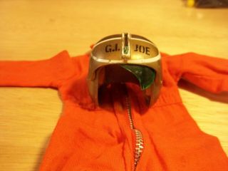 Vintage Gi Joe Fighter Pilot Flight Helmet & Orange Suit