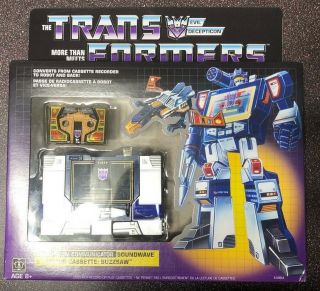 Transformers G1 Soundwave With Buzzsaw Exclusive Walmart Decepticon Reissue Misb