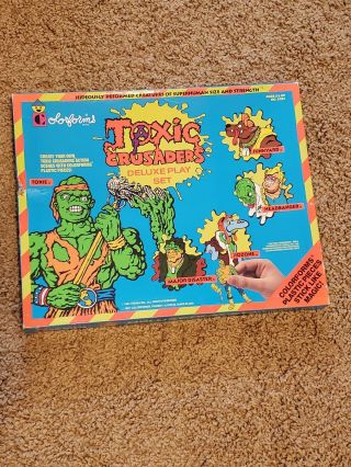 Vintage Toxic Crusaders Cartoon Tv Show Deluxe Play Set Colorforms Troma -