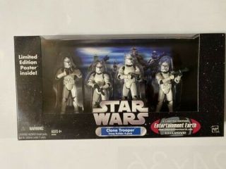 Star Wars Clone Trooper Troop Builder 4 Pack White Entertainment Earth Tcw