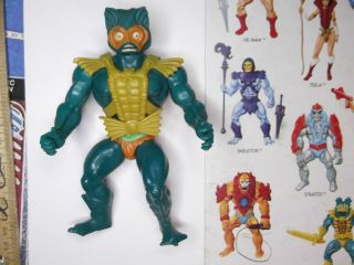 Vintage Masters of the Universe He - man figur,  MER - MAN,  1981 TAIWAN,  8 BACK CARD,  WOW 2