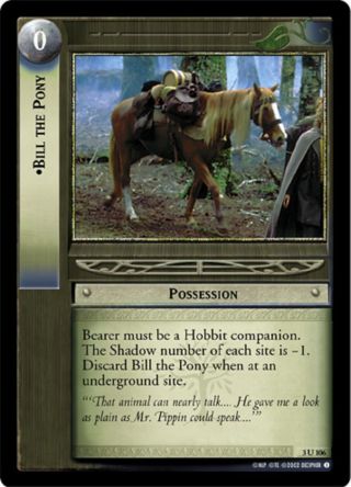 Lotr Tcg Bill The Pony 3u106 Realms Of The Elf - Lords Lord Of The Rings Foil