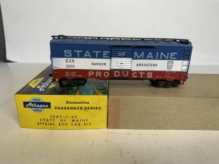 Athearn Ho Scale Model Trains Vintage 40’ State Of Maine Boxcar Train Car