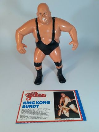Vintage 1985 Wwf Ljn King Kong Bundy 8” Wrestling Action Figure