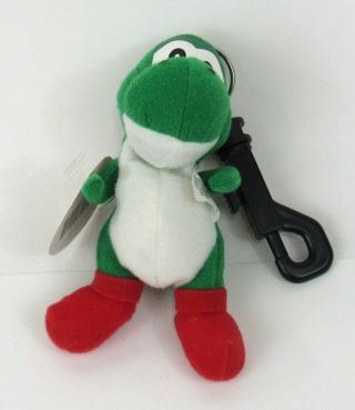 Bd&a Nintendo Collectibles Yoshi 4.  5 " Keychain Plush Beanbag 1997 With Tags