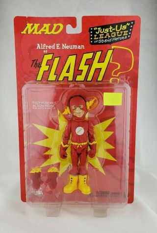 Dc Direct Mad Series 1 Alfred E Newman Flash Just - Us League Stupid Heroes Nib