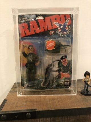 Rambo Vintage 1980’s Colonel Trautman Made By Glasslite Brasil Action Figure.