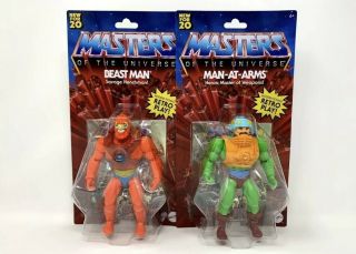 Masters Of The Universe Origins Motu Beast Man & Man - At - Arm Set 2020 Retro Play
