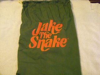 wwf wwe 1991 vintage Jake the snake roberts rubber snake with bag and box 2