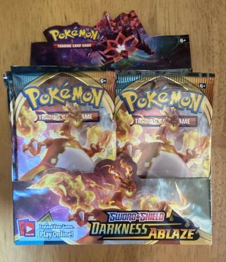 Pokemon Darkness Ablaze Booster Box (empty No Cards) 36 Packs Sword Shield
